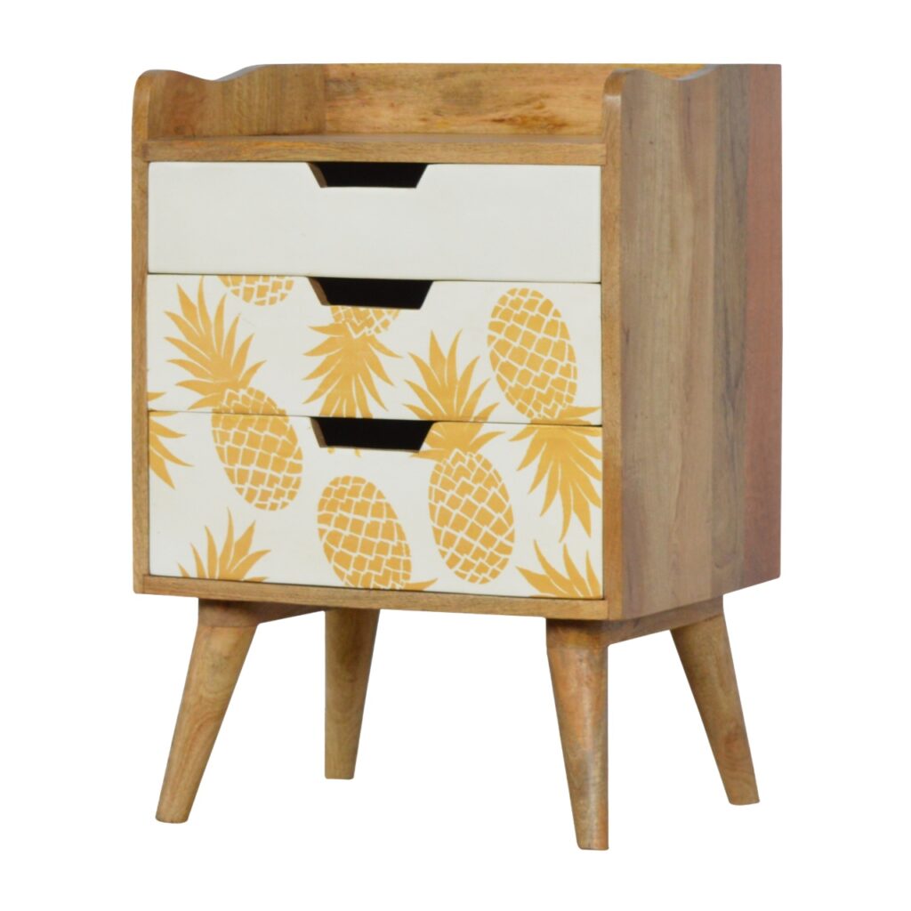 Pineapple Screen Printed Bedside - Image 2