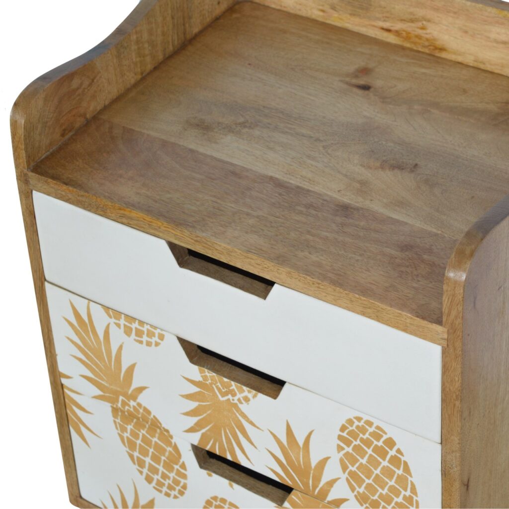 Pineapple Screen Printed Bedside - Image 7