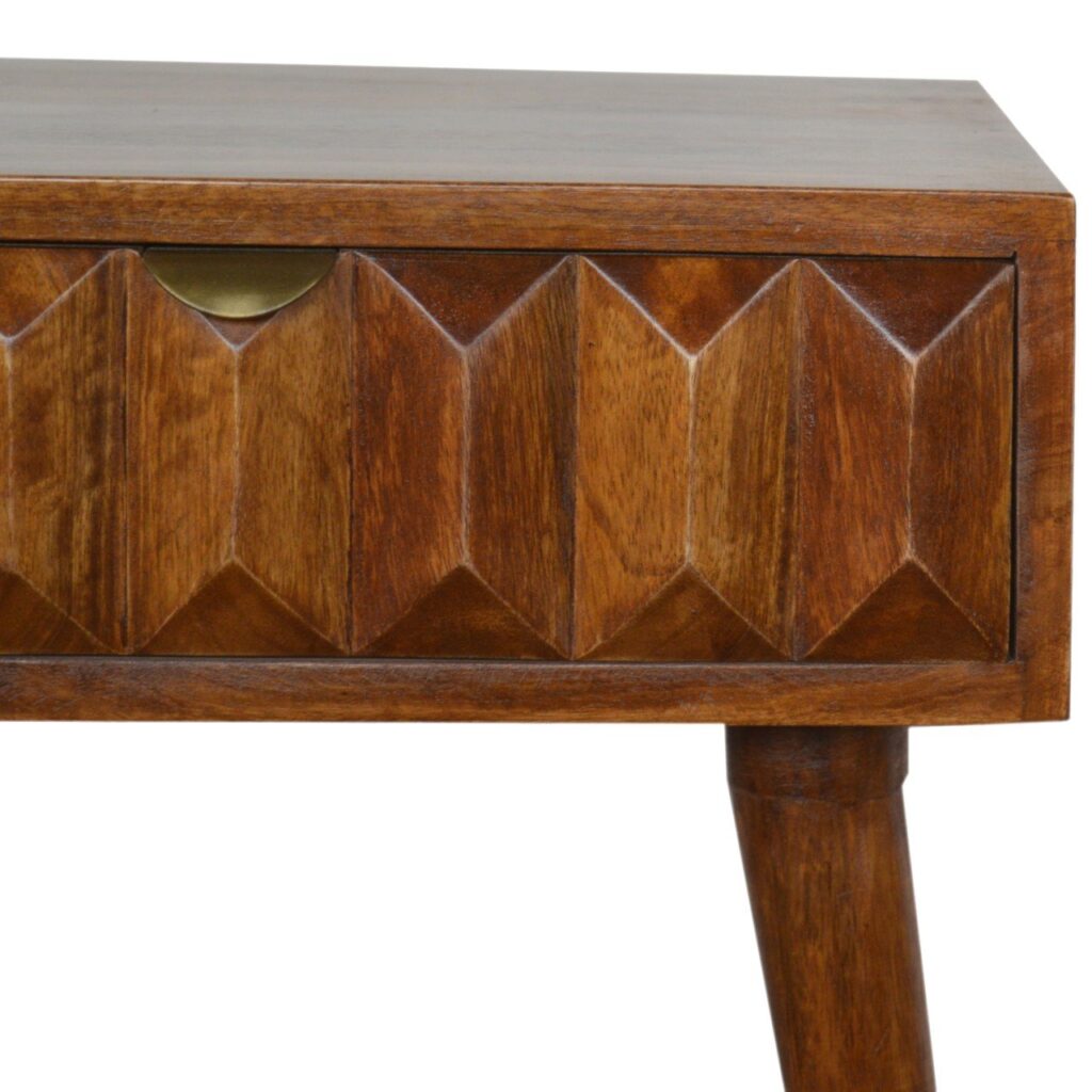 Carved Chestnut Bedside - Image 6