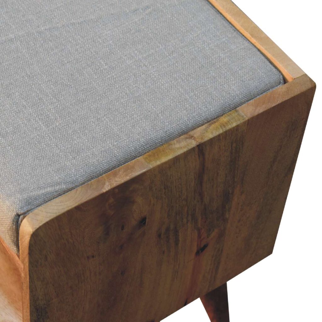 Oak-ish Nordic Storage Bench - Image 6
