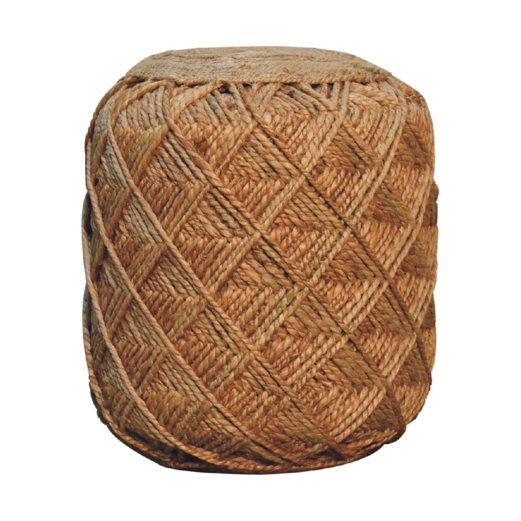 Jute Fibre Footstool - Large - Image 2