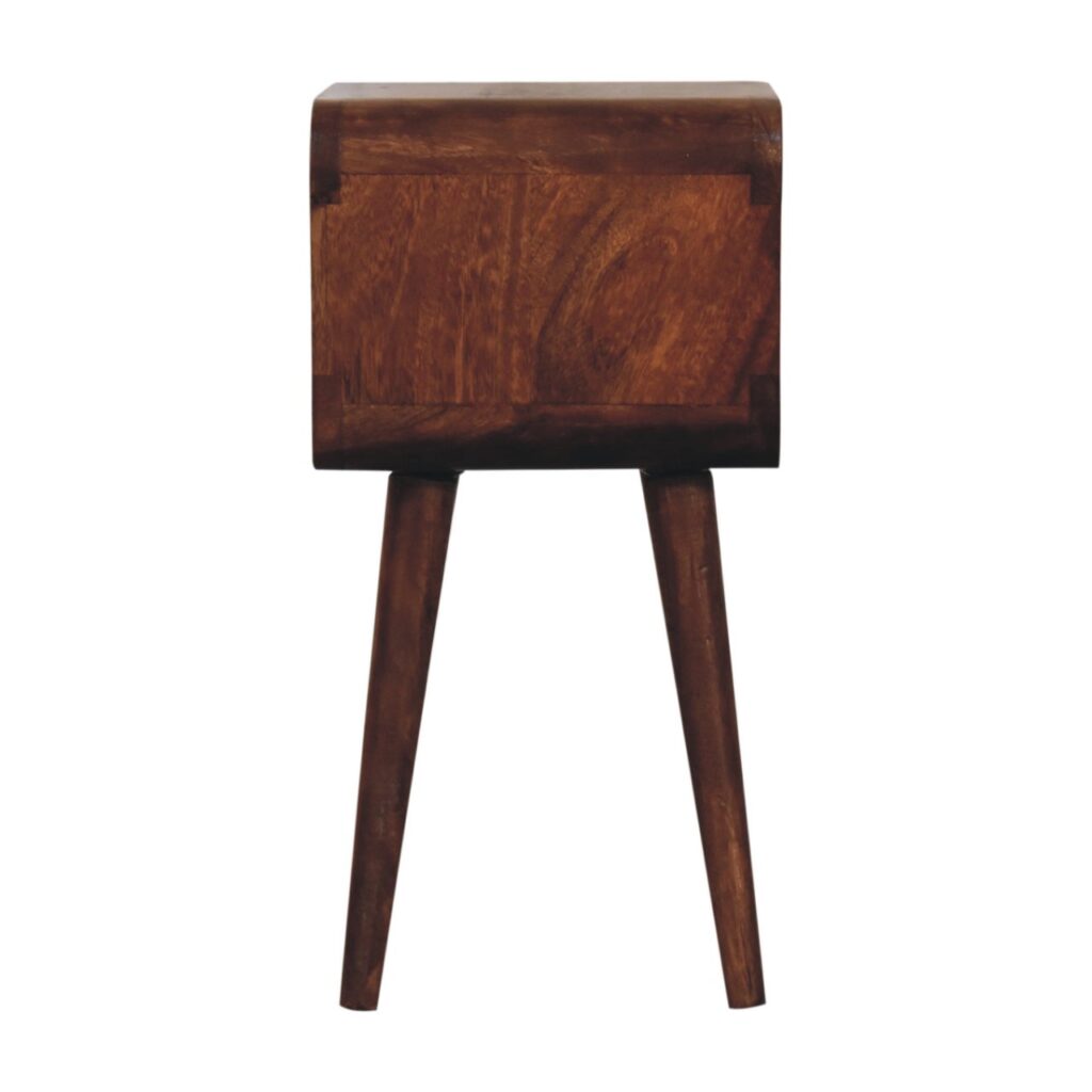 Mini Honey Caramel Curved Open Bedside - Image 9