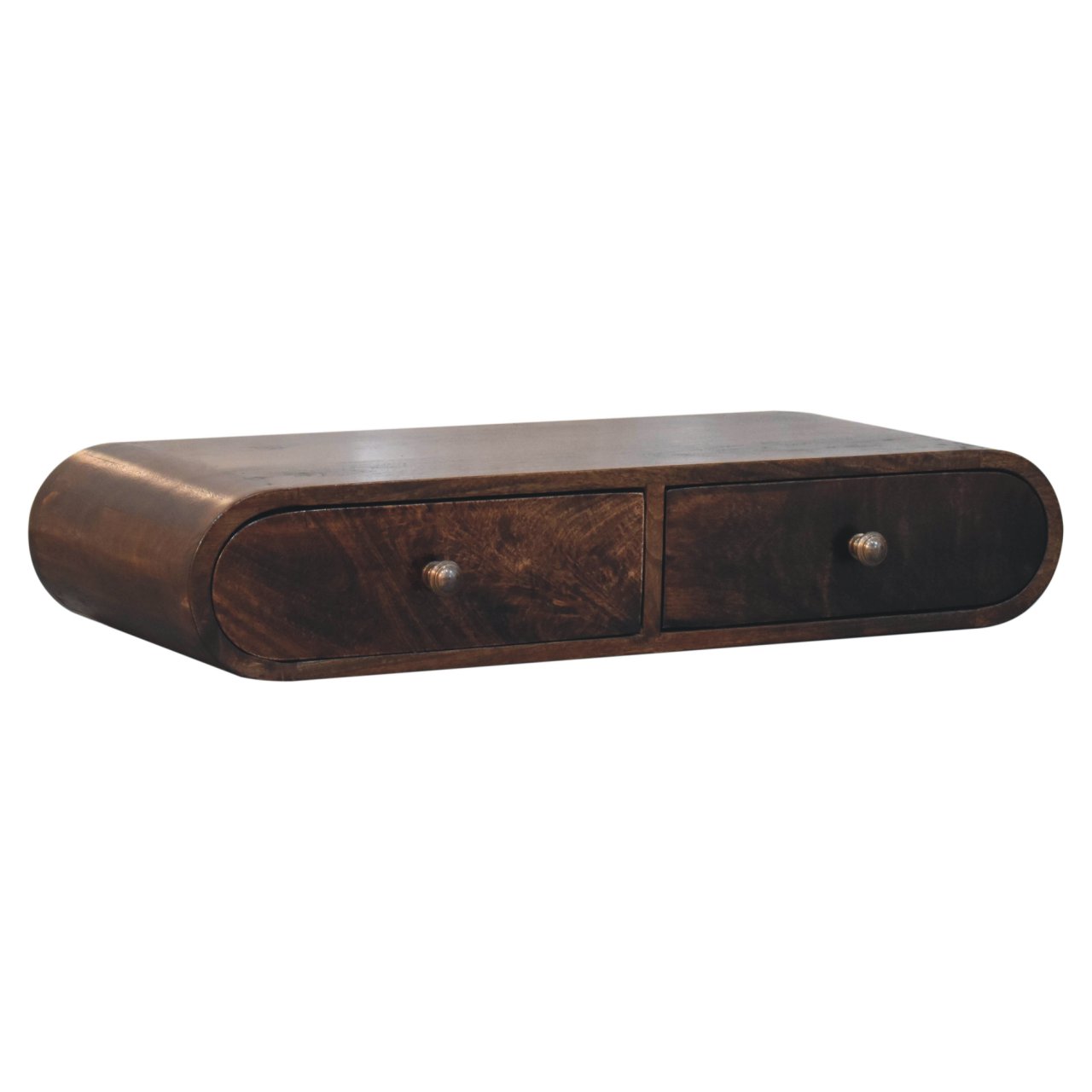 Wall Mounted California Walnut Console Table - Image 2