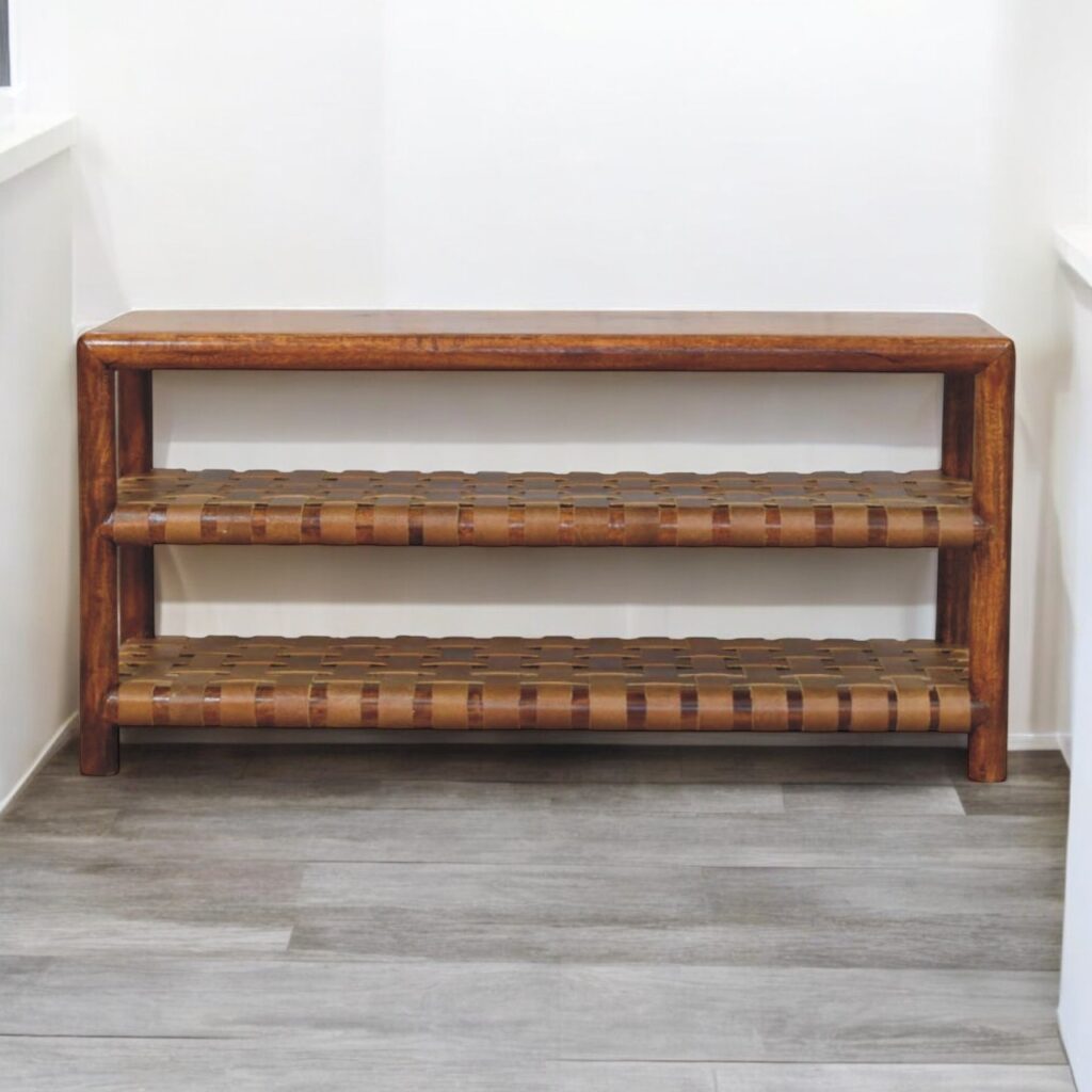 Regency Woven Chestnut 2 slot Shoe Rack - Image 9