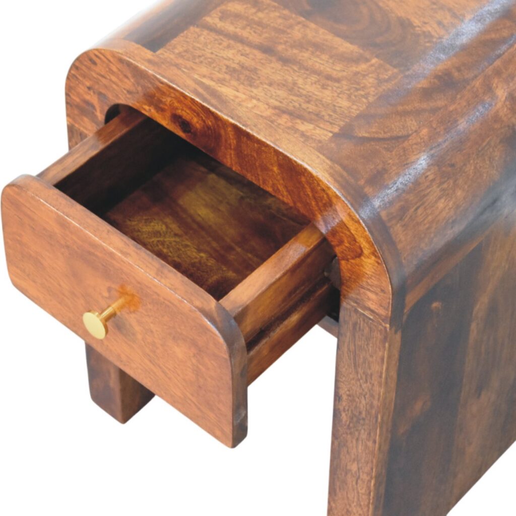 Slatted Oak-ish Bench with 3 slots - Image 6