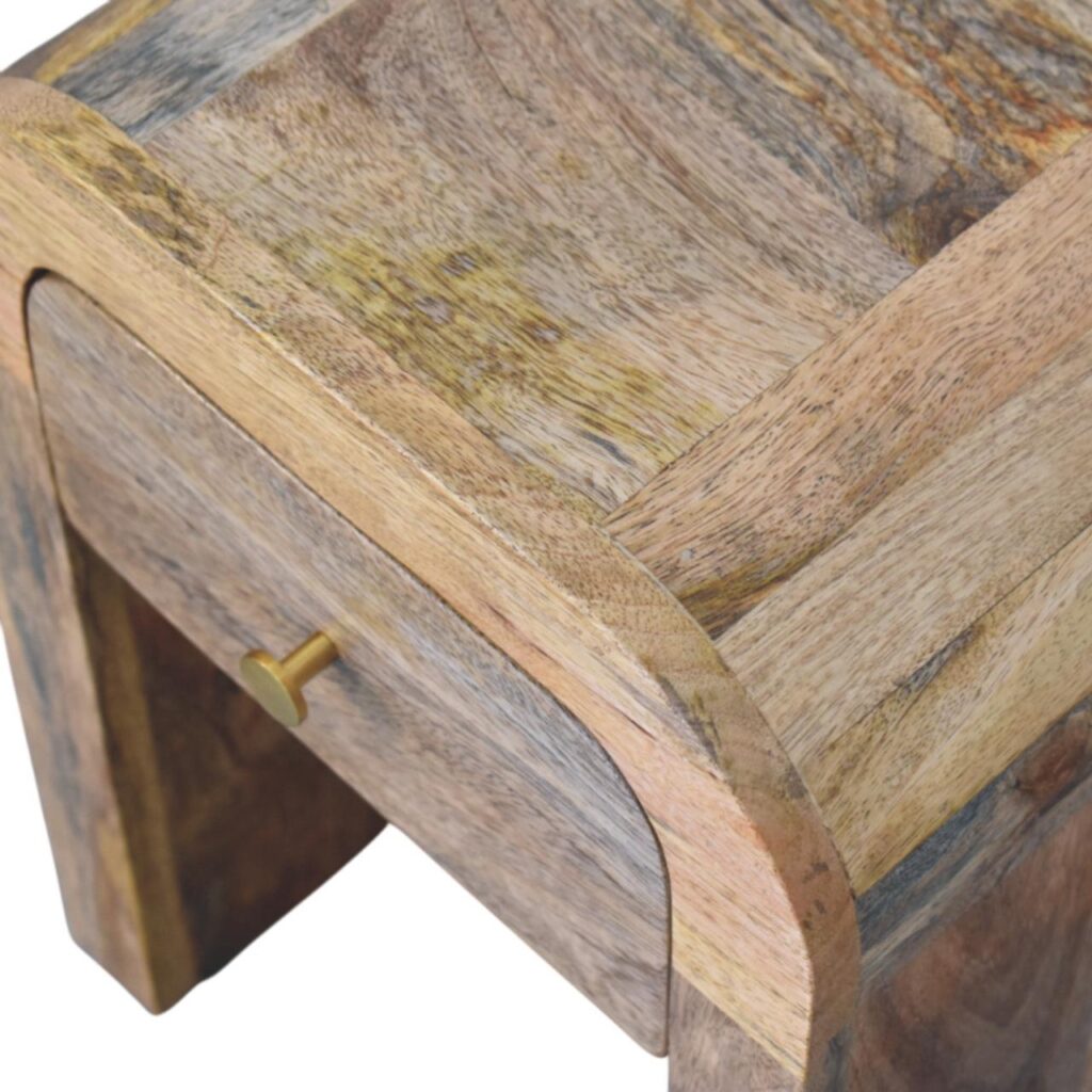 Mini Darcy Oak-ish Nightstand with Curved Edges - Image 5
