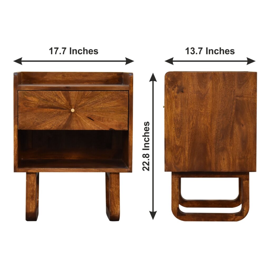 U-Chestnut Sunrise Open Bedside - Image 10