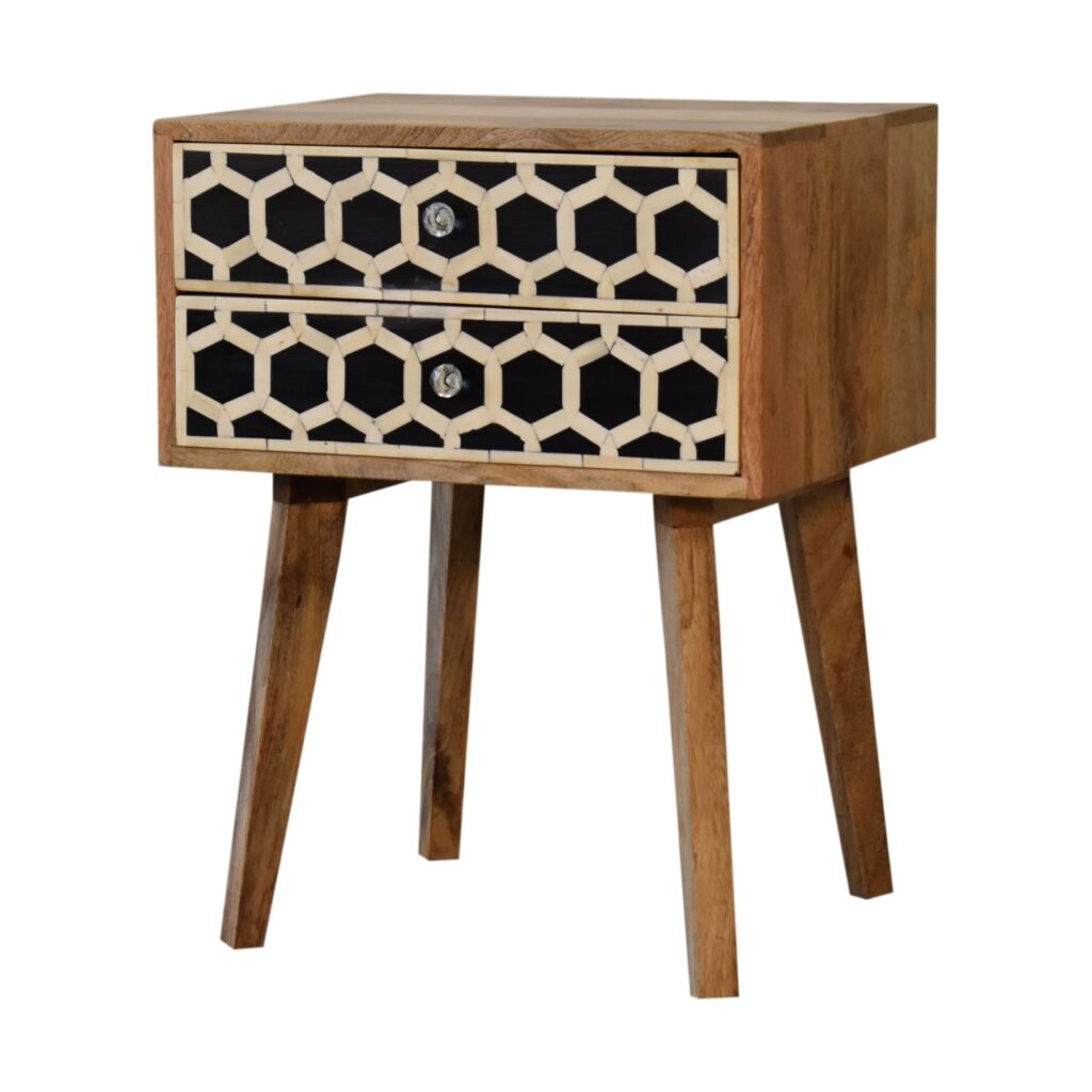 Bone Inlay Scandi Bedside - Image 2