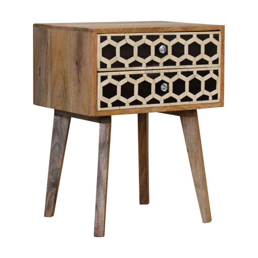 Bone Inlay Scandi Bedside - Image 3