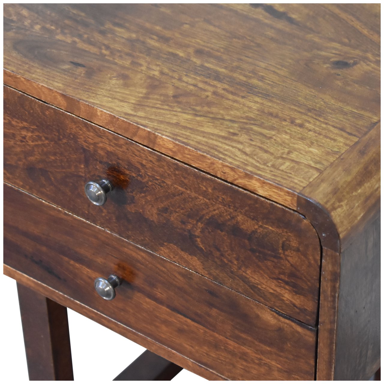 U-Curved Chestnut Bedside - Image 7