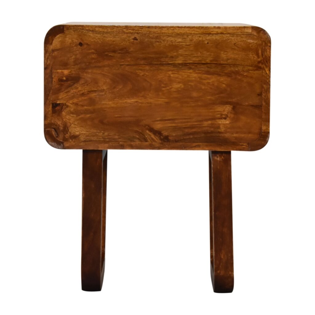 U-Curved Chestnut Bedside - Image 10
