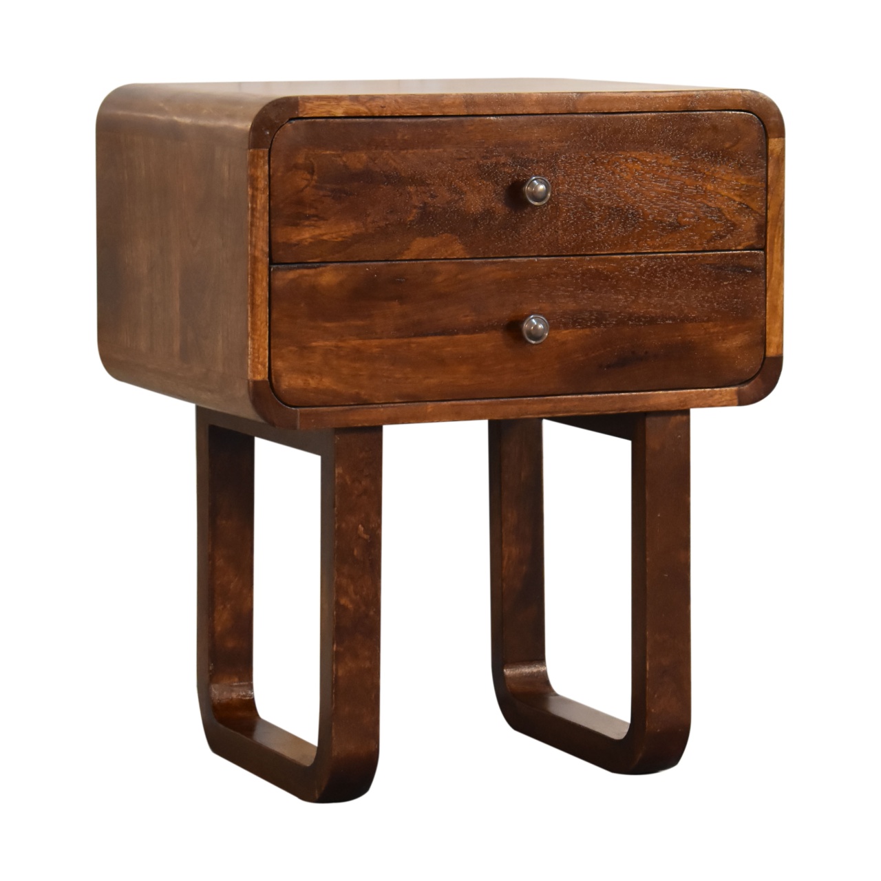 U-Curved Chestnut Bedside - Image 12
