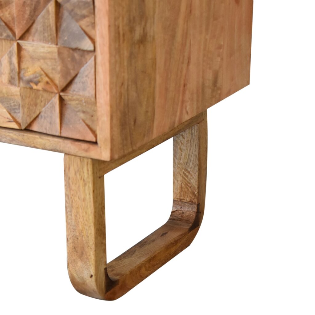 'U' Black Tweed Pineapple Bench - Image 8